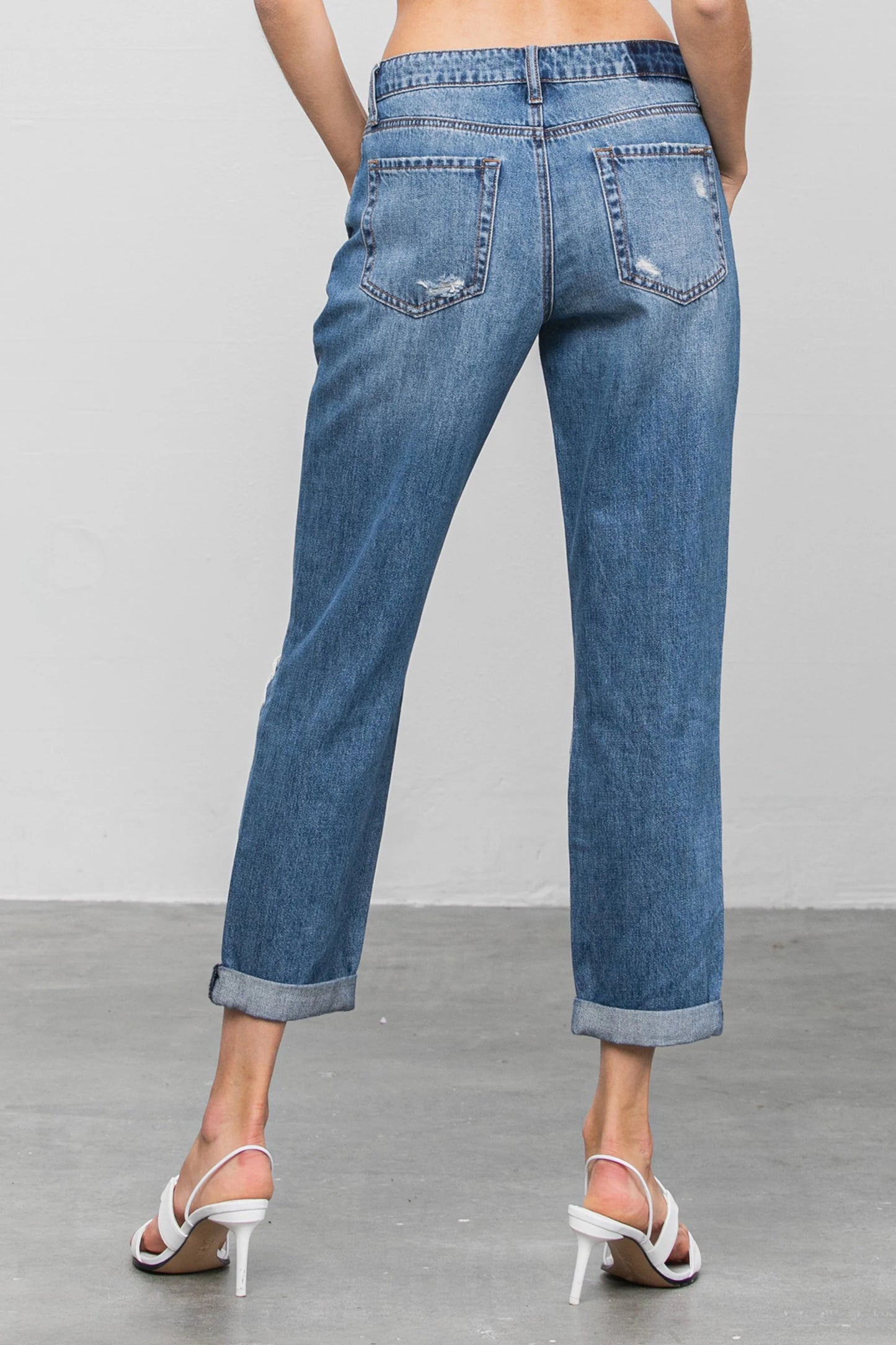 Love Dept Distressed Boyfriend Jeans