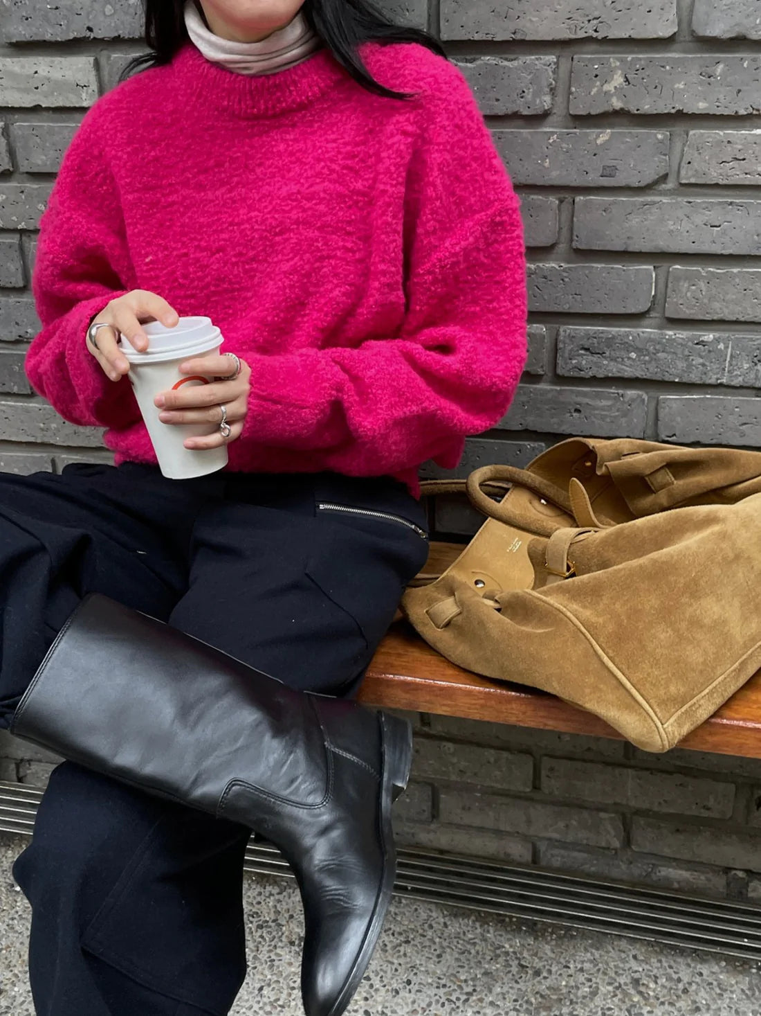 Fleece Round Neck Sweater