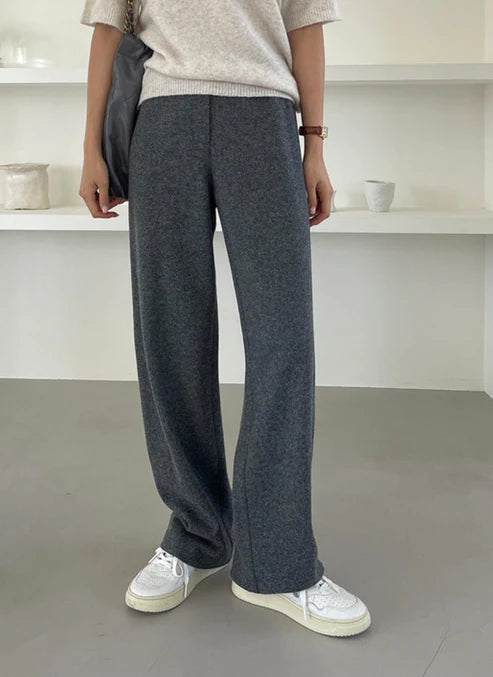 Wool Straight Pants
