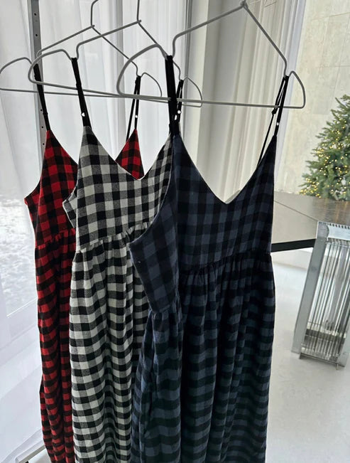 Flannel Checkered Dress