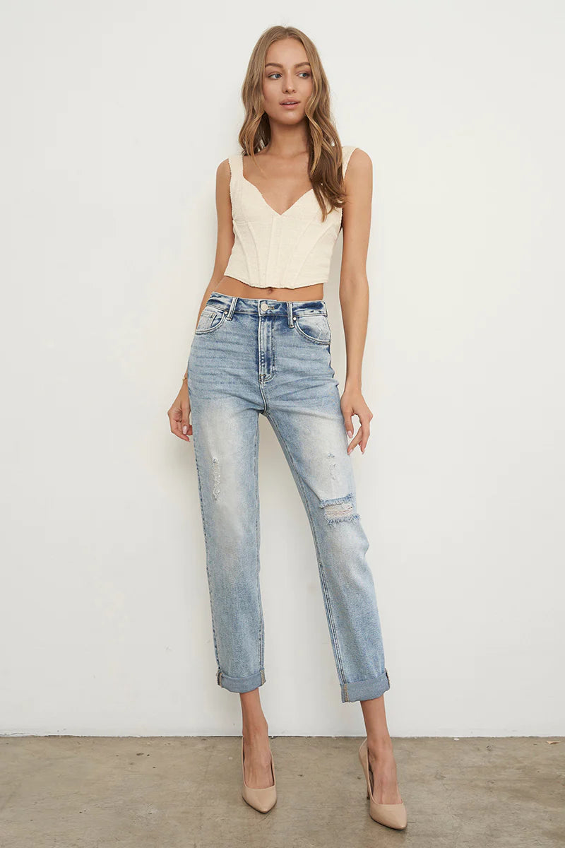 Upscale High Rise Girlfriend Jeans helloinsanegene