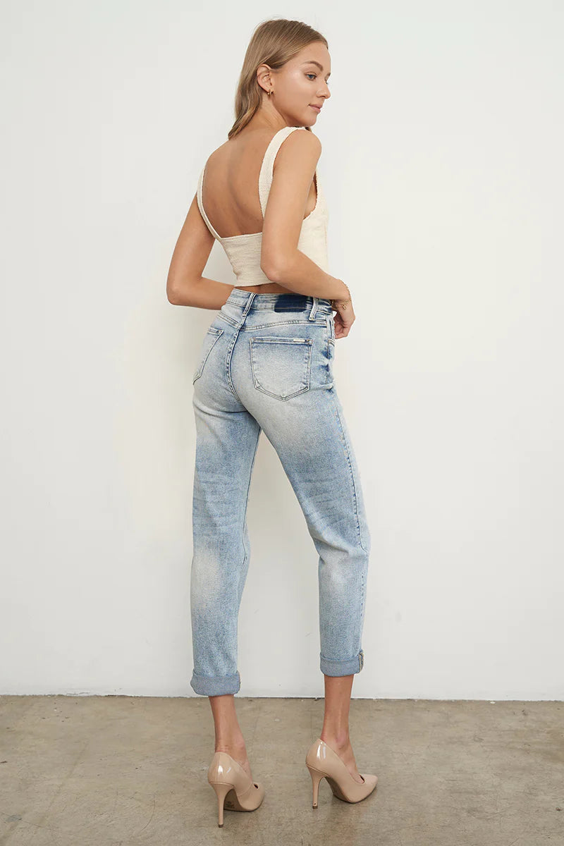 Upscale High Rise Girlfriend Jeans