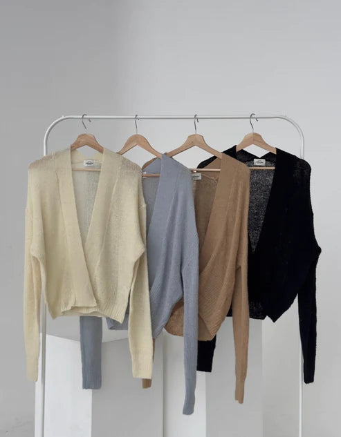 Deep V Snap Cardigan