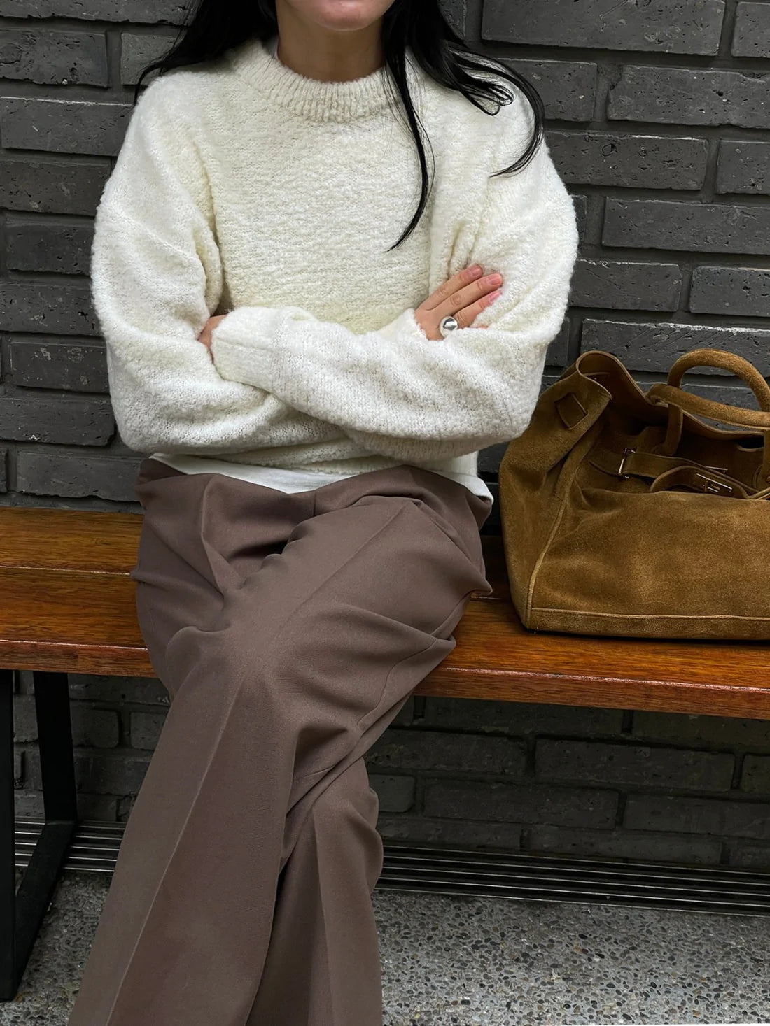 Fleece Round Neck Sweater