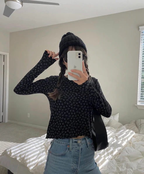 Flower Long Sleeve Baby Tee