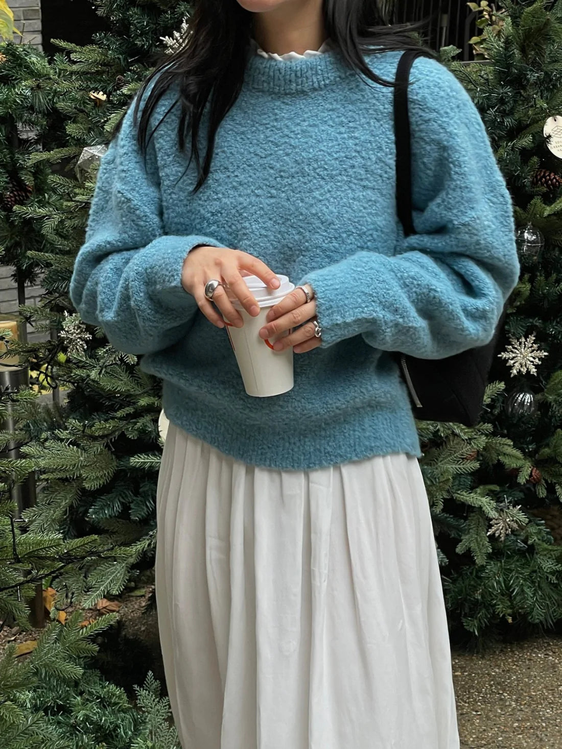 Fleece Round Neck Sweater