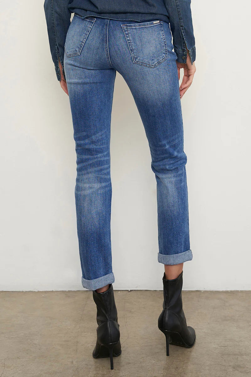 One of Kind Slim Distressed Girlfriend Jeans