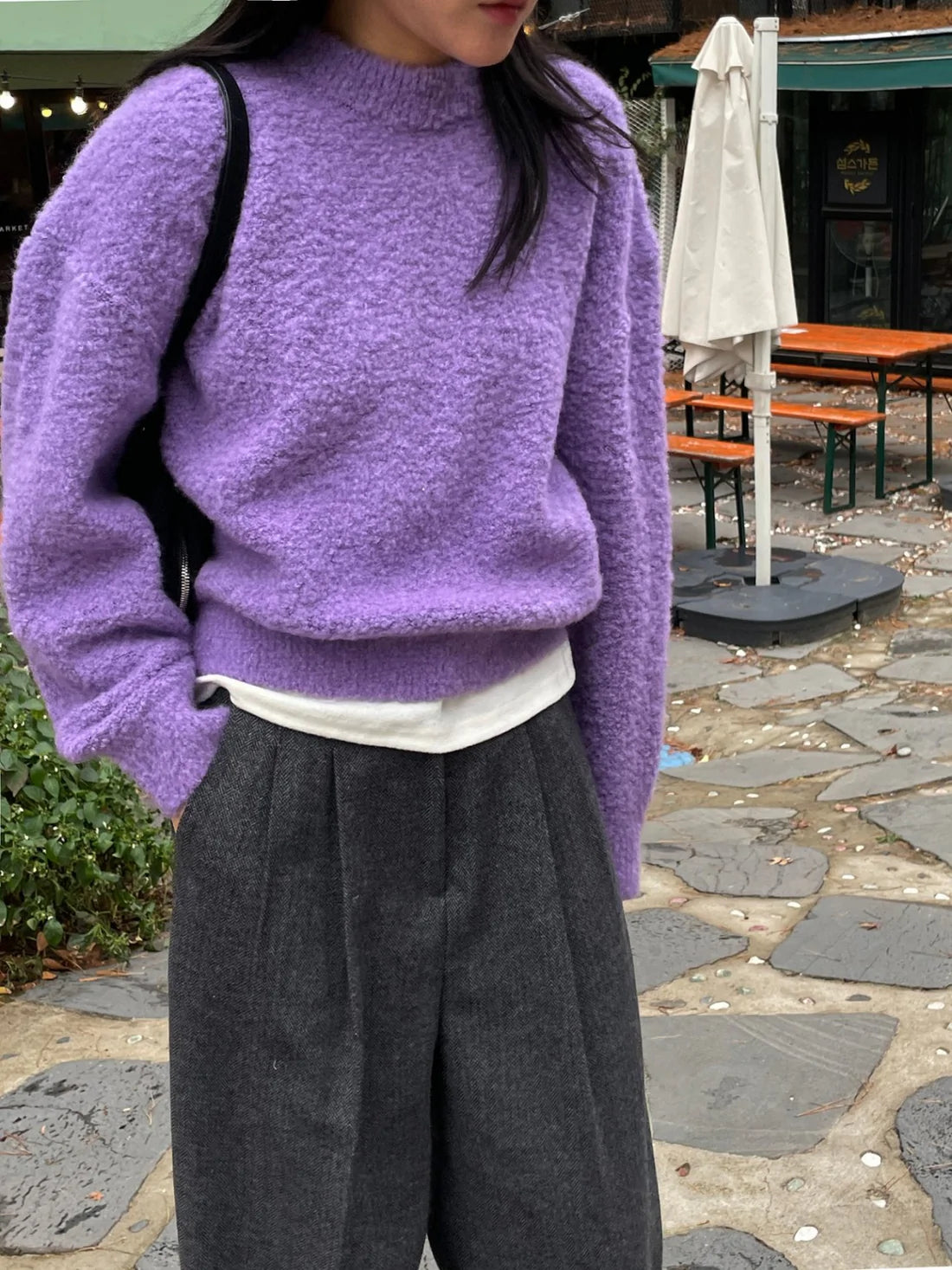 Fleece Round Neck Sweater