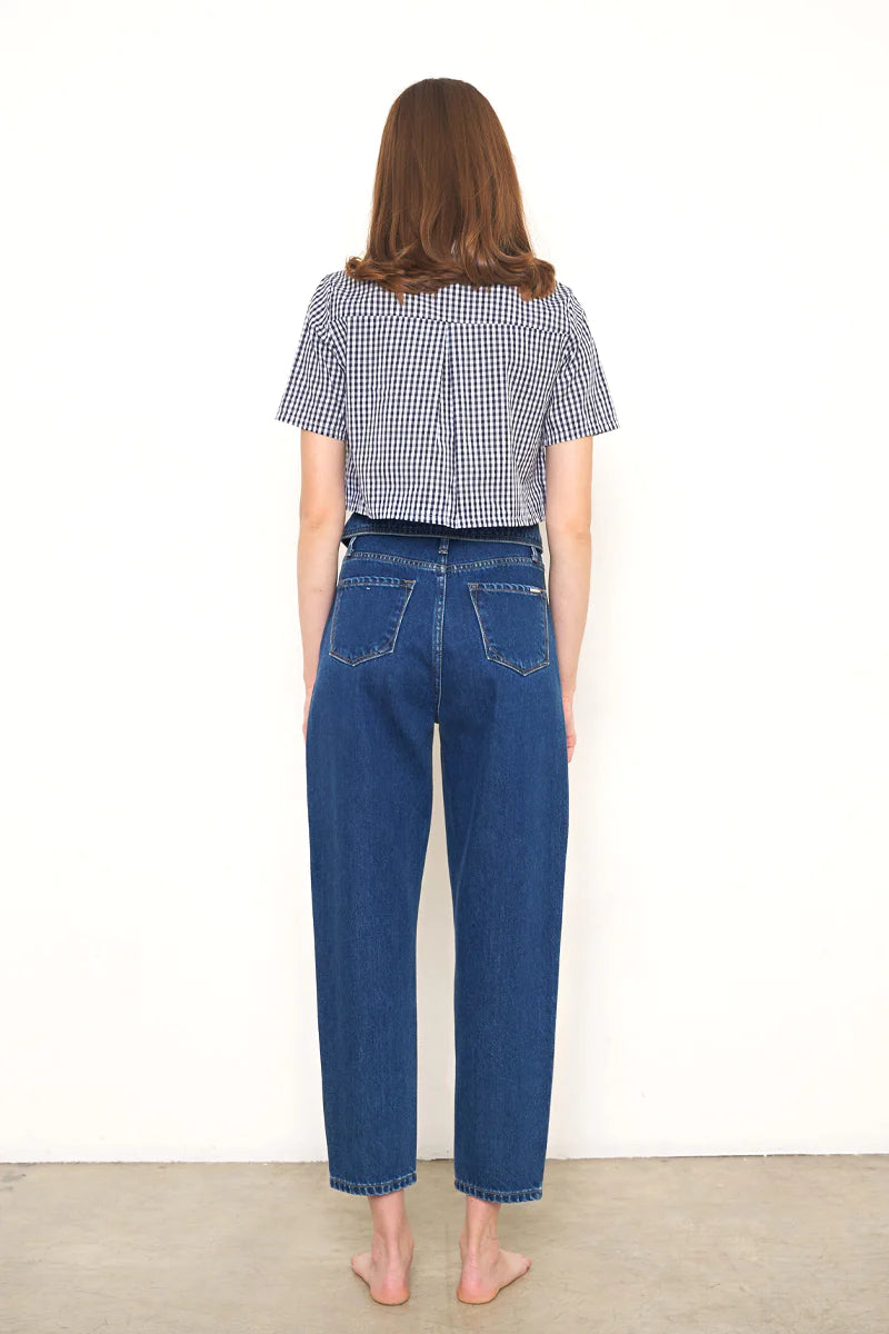 Insane High Rise Flap Waisted Relaxed Jeans