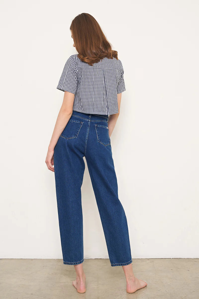 Insane High Rise Flap Waisted Relaxed Jeans