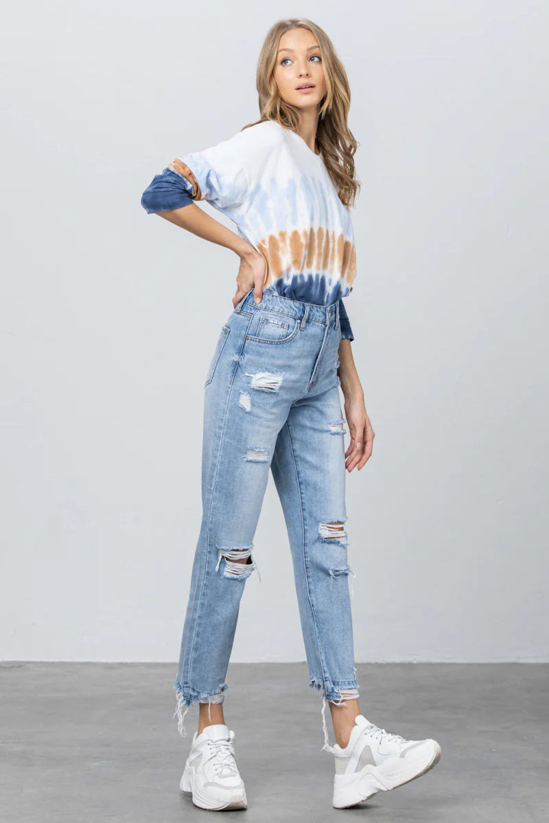 Love Dept Distressed Girlfriend Jeans