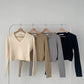 V-Neck Cropped Sweater