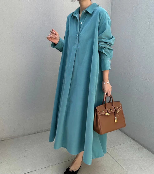 Corduroy maxi shops dress