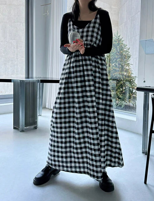 Flannel Checkered Dress