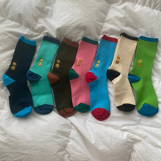 Smile Embroidered Socks (Set of 7 Pairs)