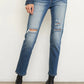 High Rise Girlfriend Stretched Jeans