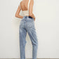 Stonewashed High Waist Ripped Boyfriend Jeans