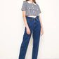 Insane High Rise Flap Waisted Relaxed Jeans