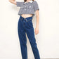 Insane High Rise Flap Waisted Relaxed Jeans