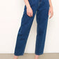 Insane High Rise Flap Waisted Relaxed Jeans