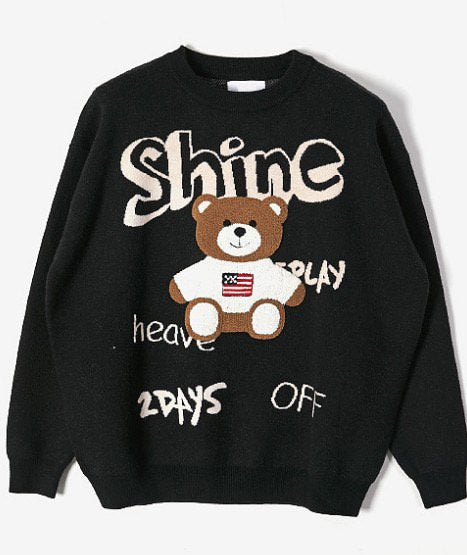 Shine Bear Knit Sweater