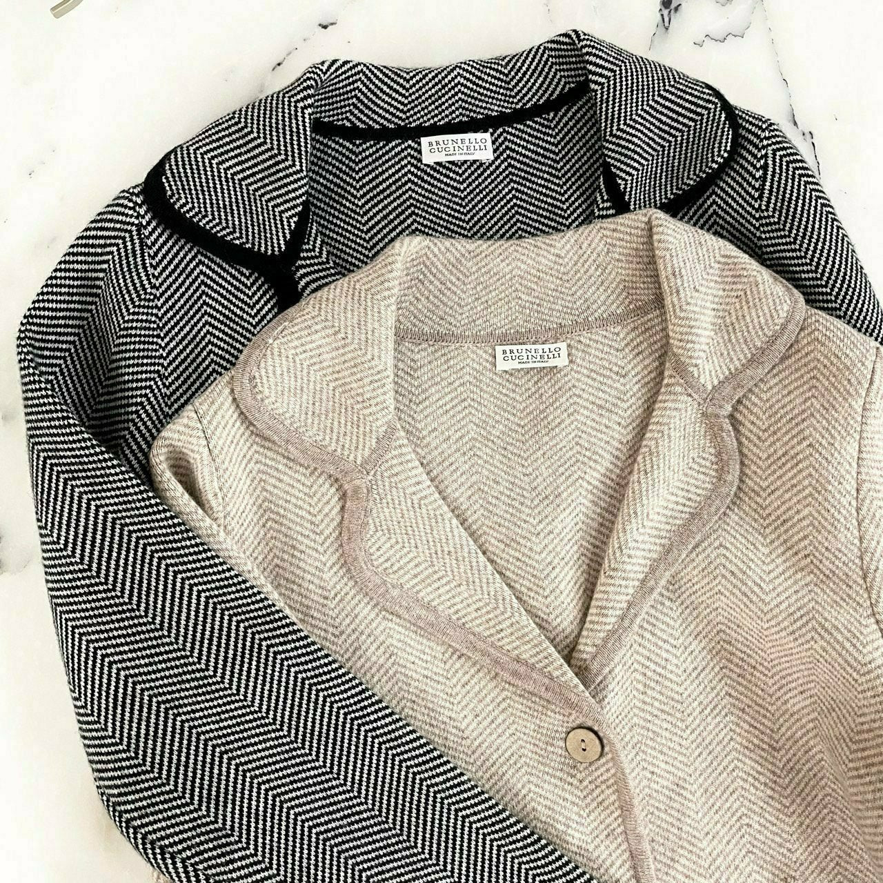 Wool Herringbone-stitch Jacket